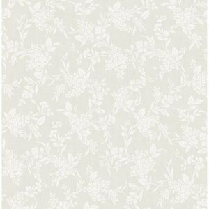 NextWall -  Neutral Tonal Floral Peel and Stick Wallp Cream